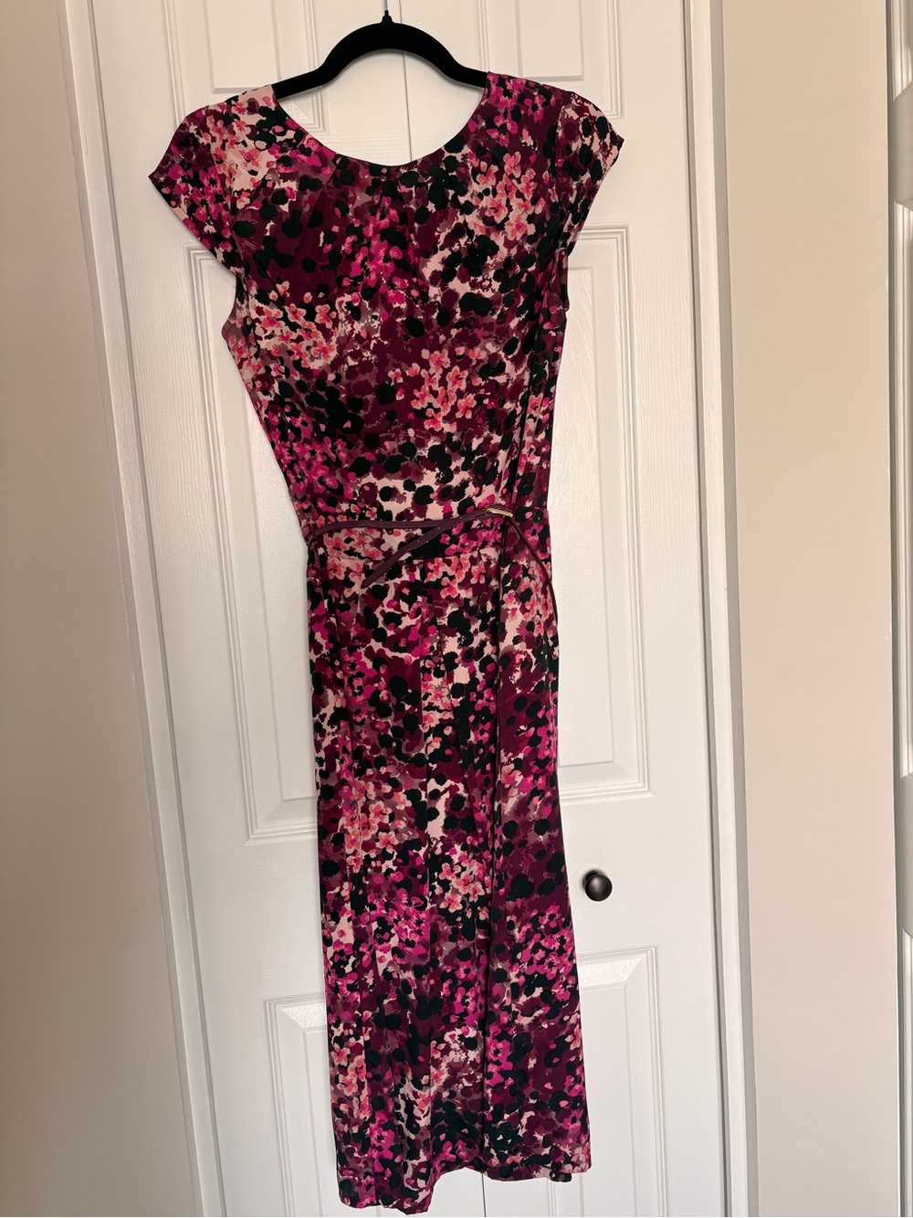 Long Tall Sally Pink/Purple and Black Floral Midi Dress